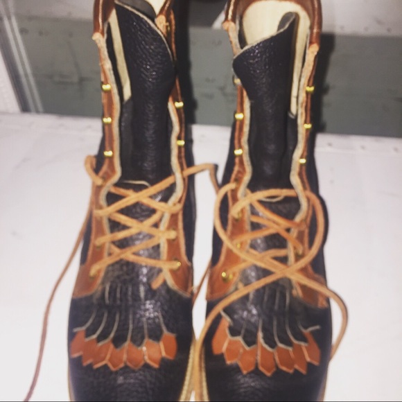 Vintage Leather Justin Boots - Picture 1 of 4